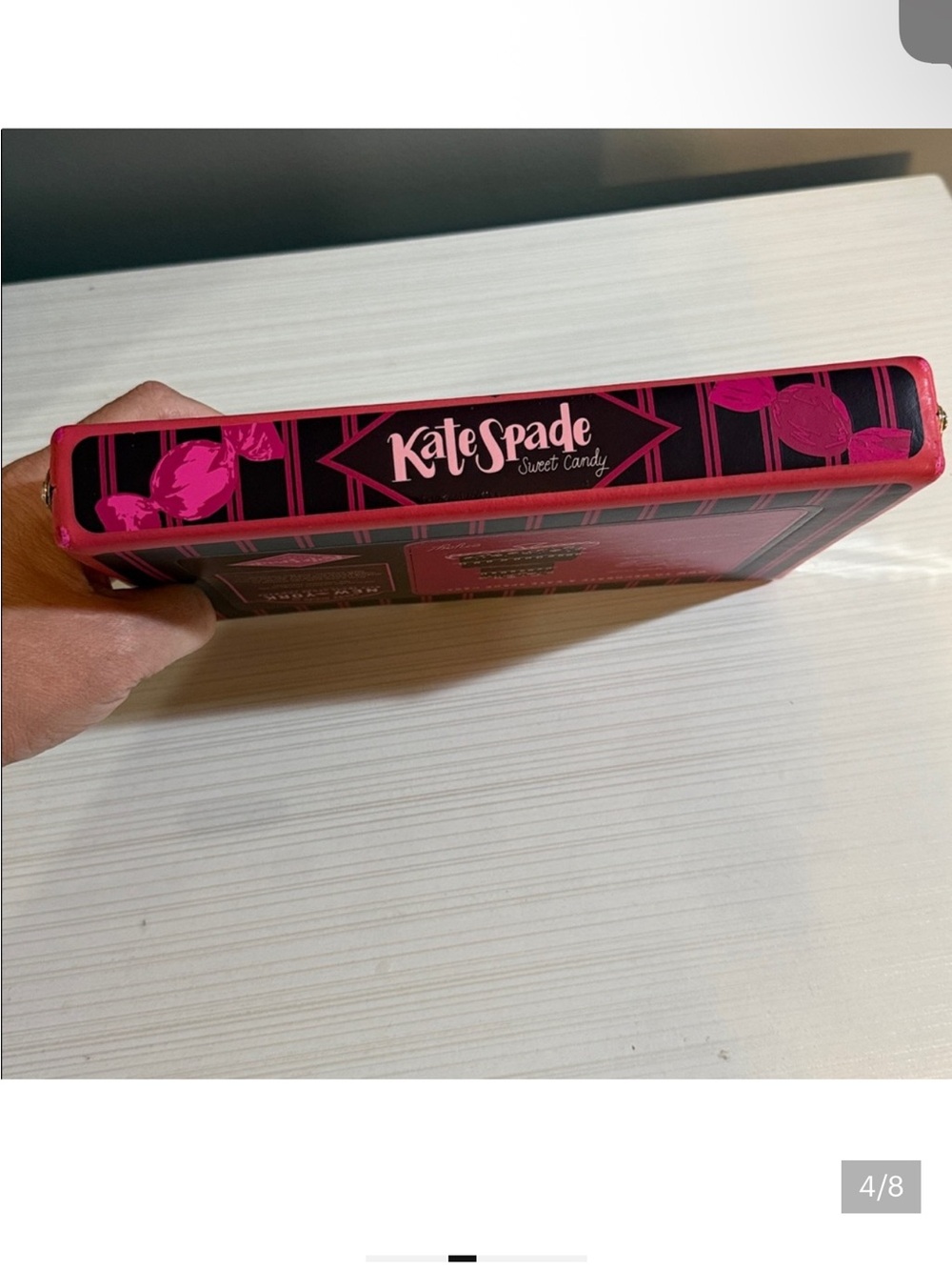 Kate Spade ♠️ NOVELTY Pink and Black Sweet Candy Box Clutch - Picture 3 of 6